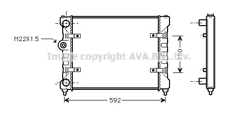 AVA QUALITY COOLING Радиатор, охлаждение двигателя ST2023